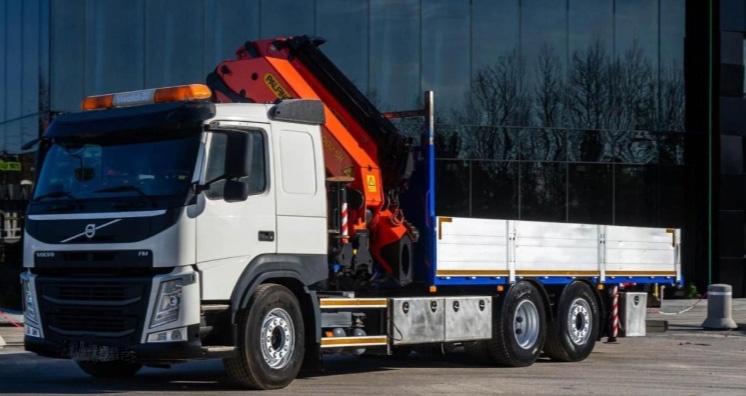 Volvo FM 460 - 6x2 - Valník + HR-PALFINGER PK 42002 + JIB –