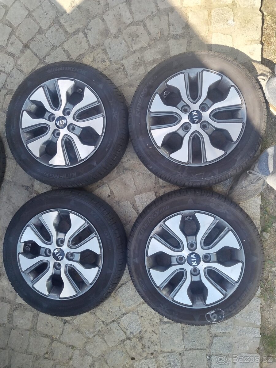 al. disky 4x100 R14 KIA picanto + 165/60/14 letni