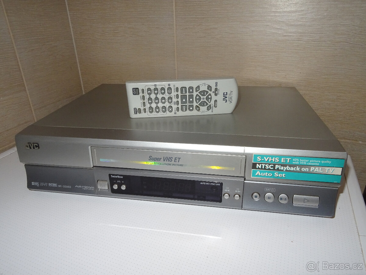 S-VHS videorekordér-JVC HR-S 5963-Super-VHS ET-HiFi- 6 HLAV