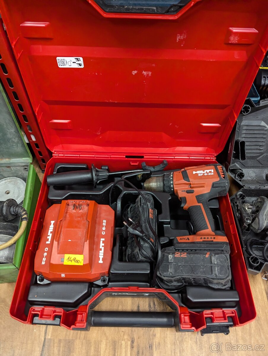 Akumulátorový vrtací šroubovák Hilti SF 6-22 + box