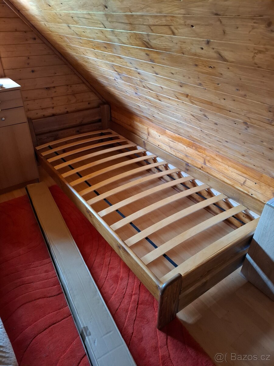 Nová postel EMILY 200x90 s barvou DUB