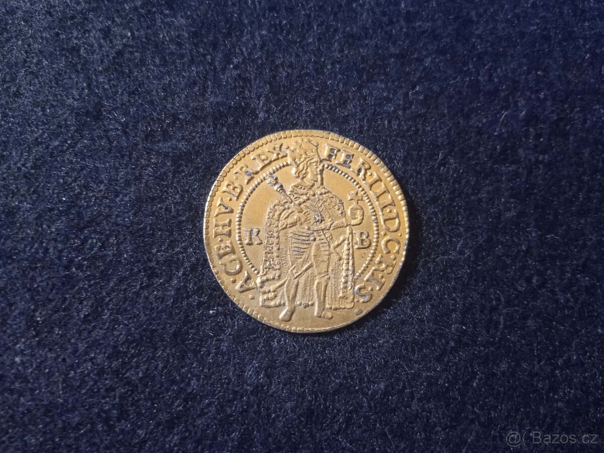 Dukát Ferdinanda III. 1654 K-B.Nádherně vyražený.TOP KUS