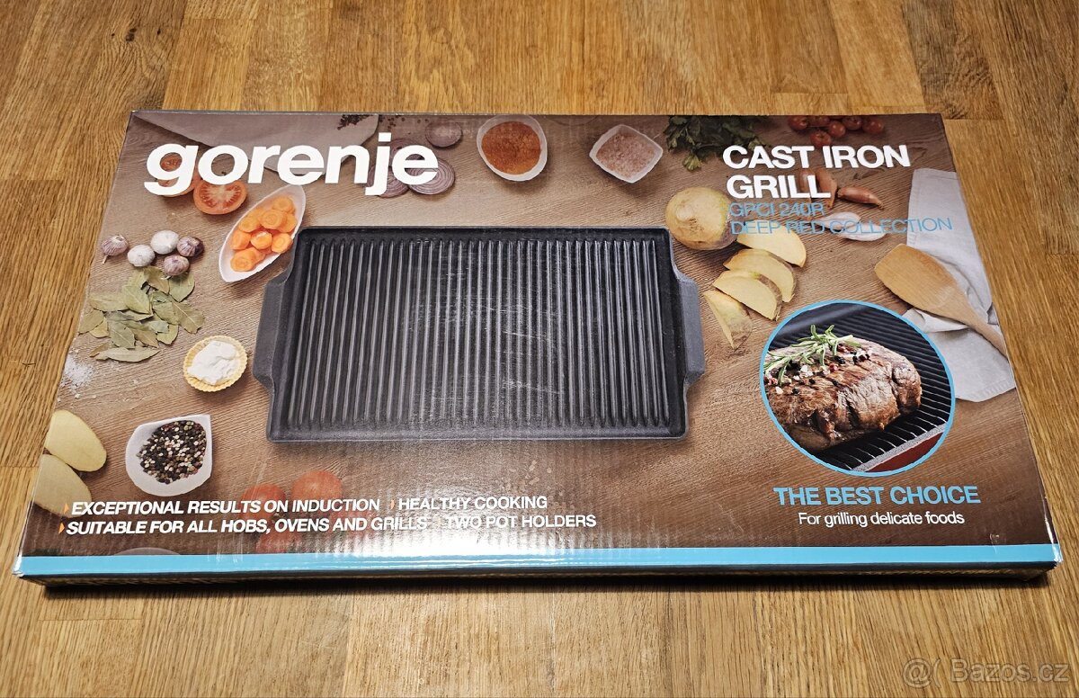 LITINOVÝ GRILOVACÍ PLÁT (tál, grilovací pánev) GORENJE