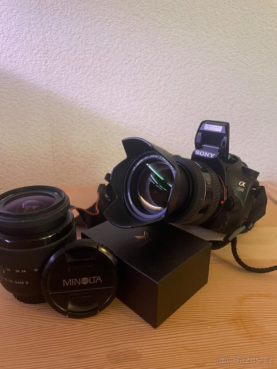 Sony SLT-A58 zrcadlovka a 2 objektivy
