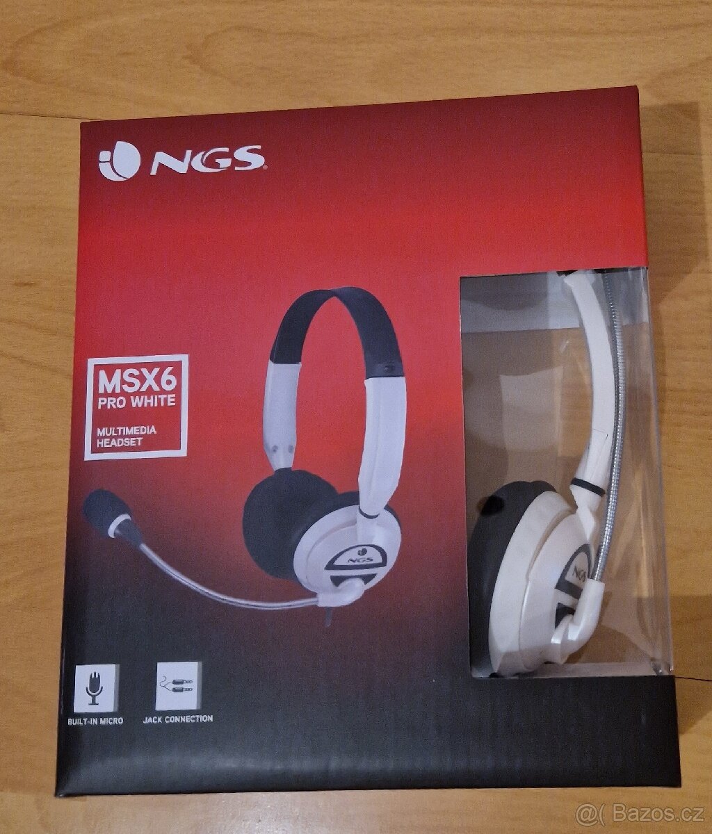 Nová sluchátka s mikrofonem Ngs MSX 6 Pro - Bílé