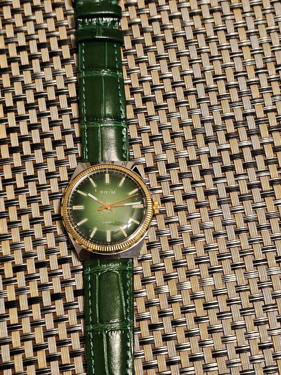 Hodinky Prim "ala ROLEX" zelený ciferník, r.v.1981