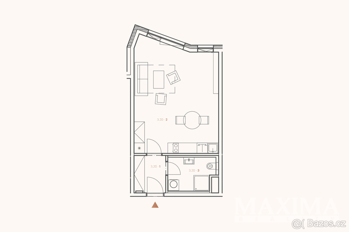 Prodej, byt 1+kk, 40m2, Praha 10, Horní Měcholupy, Boloňská