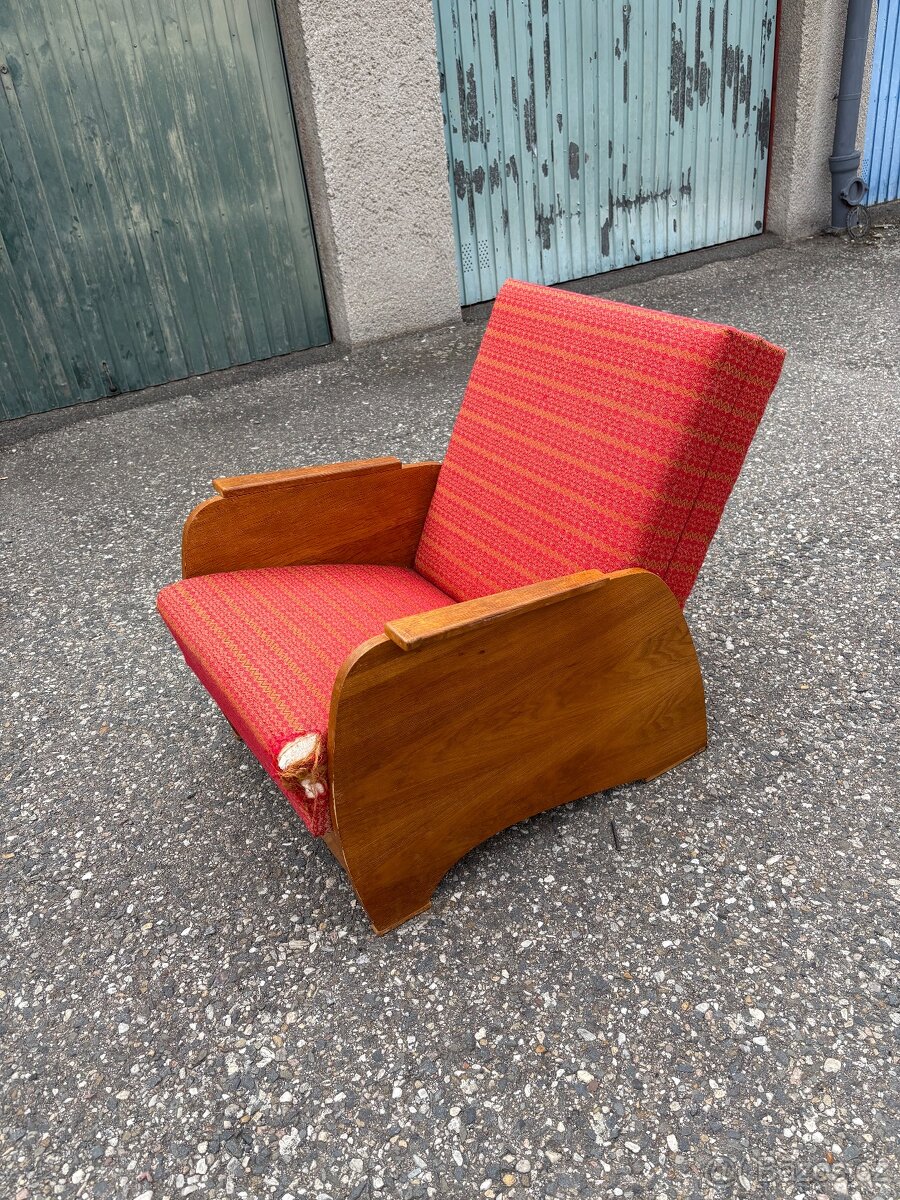 Retro rozkládací křeslo