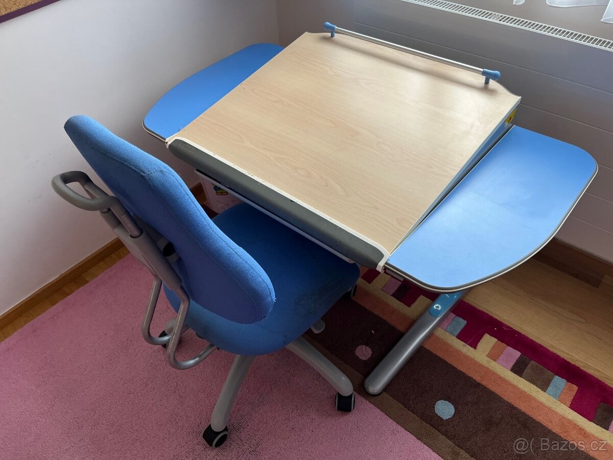 Mayer Young College Profi psací stůl- modrý a rostoucí židle
