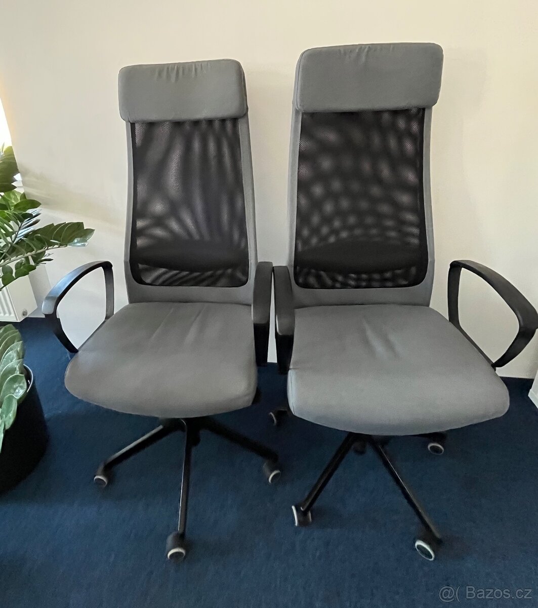 Ikea MARKUS Kancelářská židle, Vissle šedá,