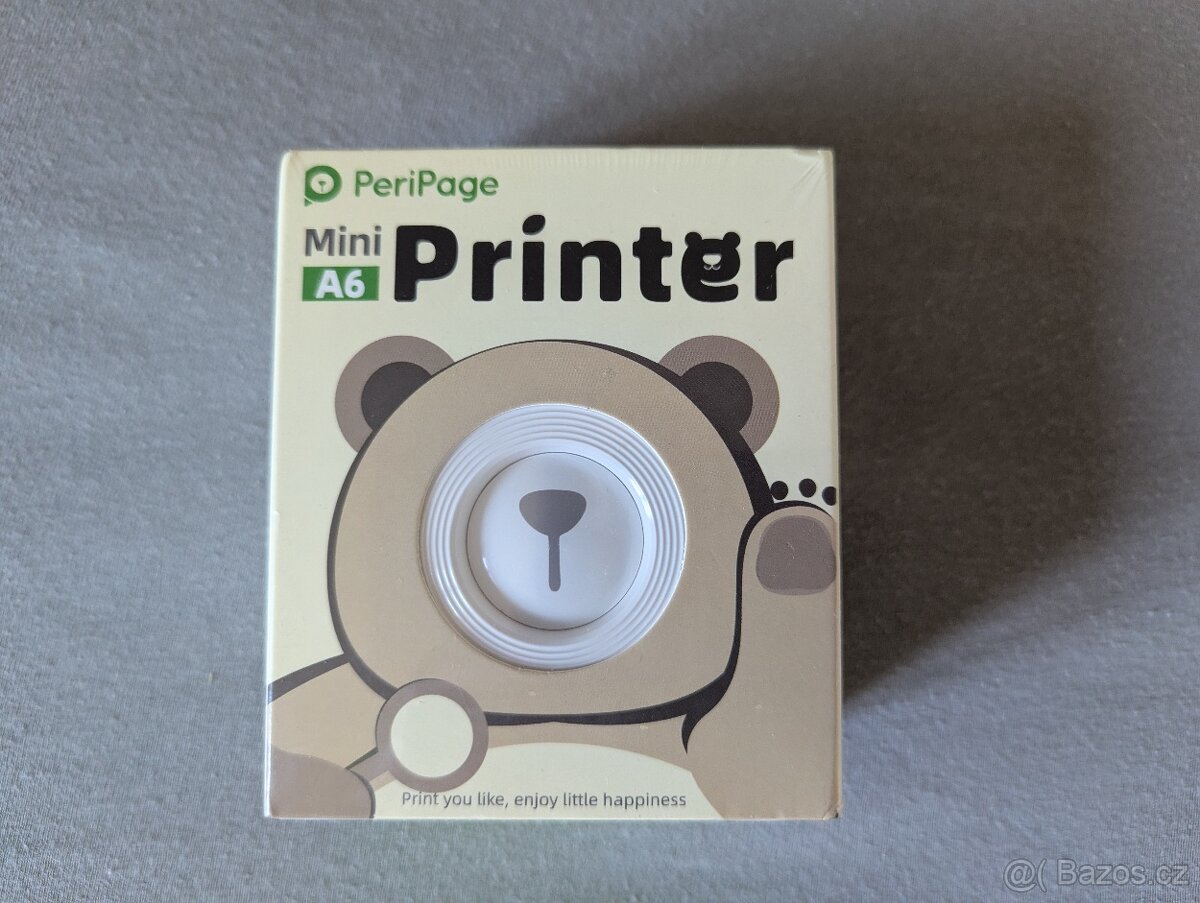 Mini tiskárna fotografií, textu - Bluetooth tiskárna