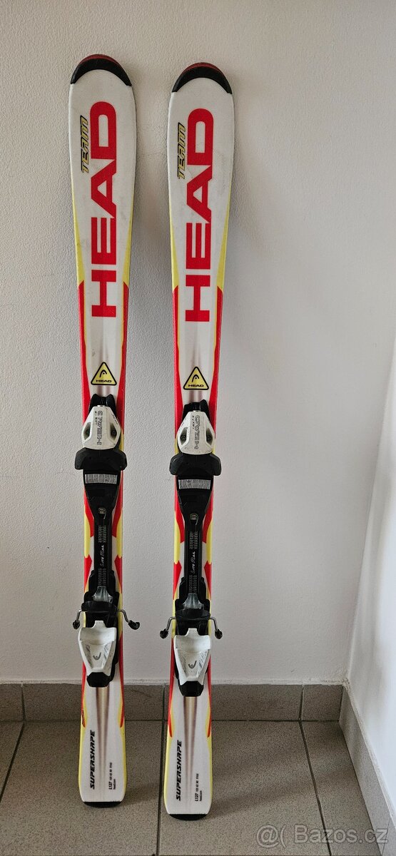 Použité dětské lyže Head 127cm + lyžáky+hulky