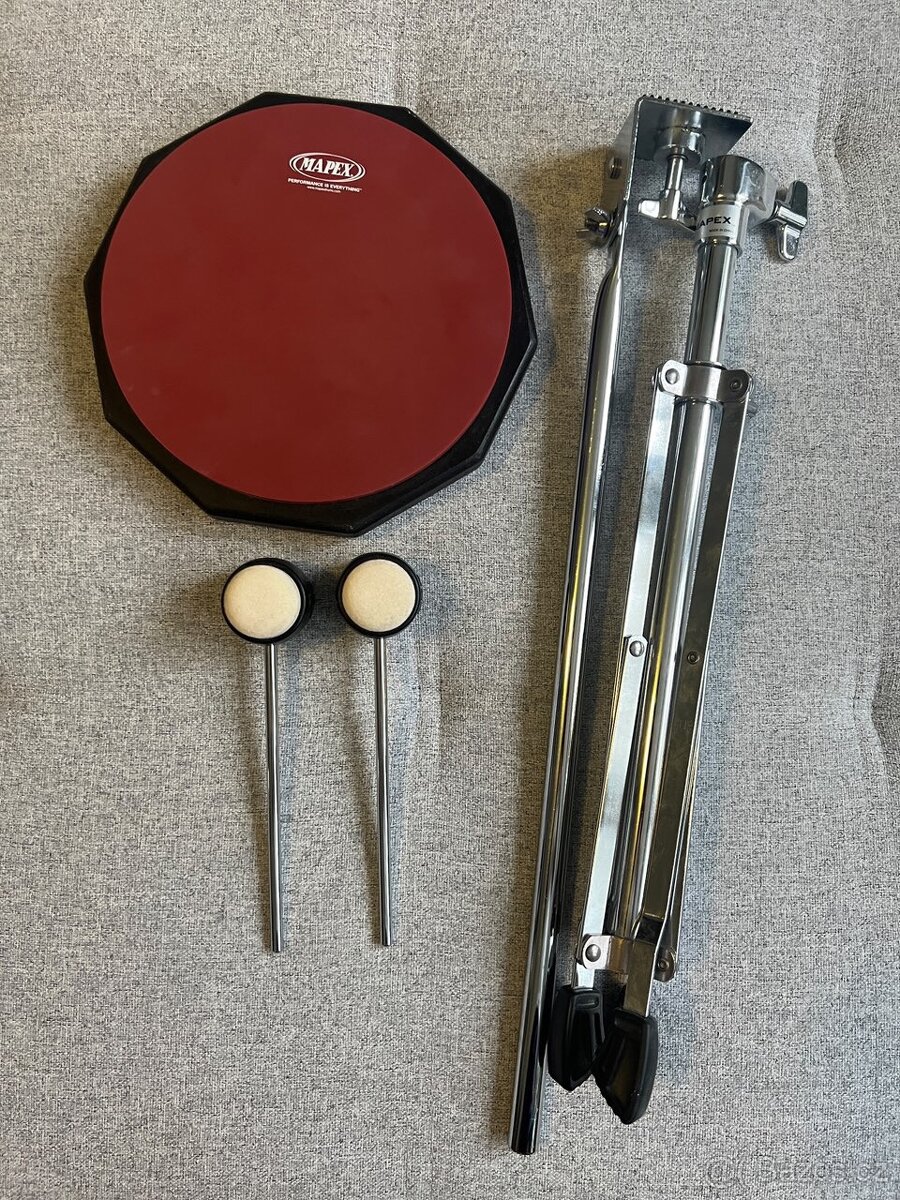 Tréninková podložka stojan paličky pro bubeníky