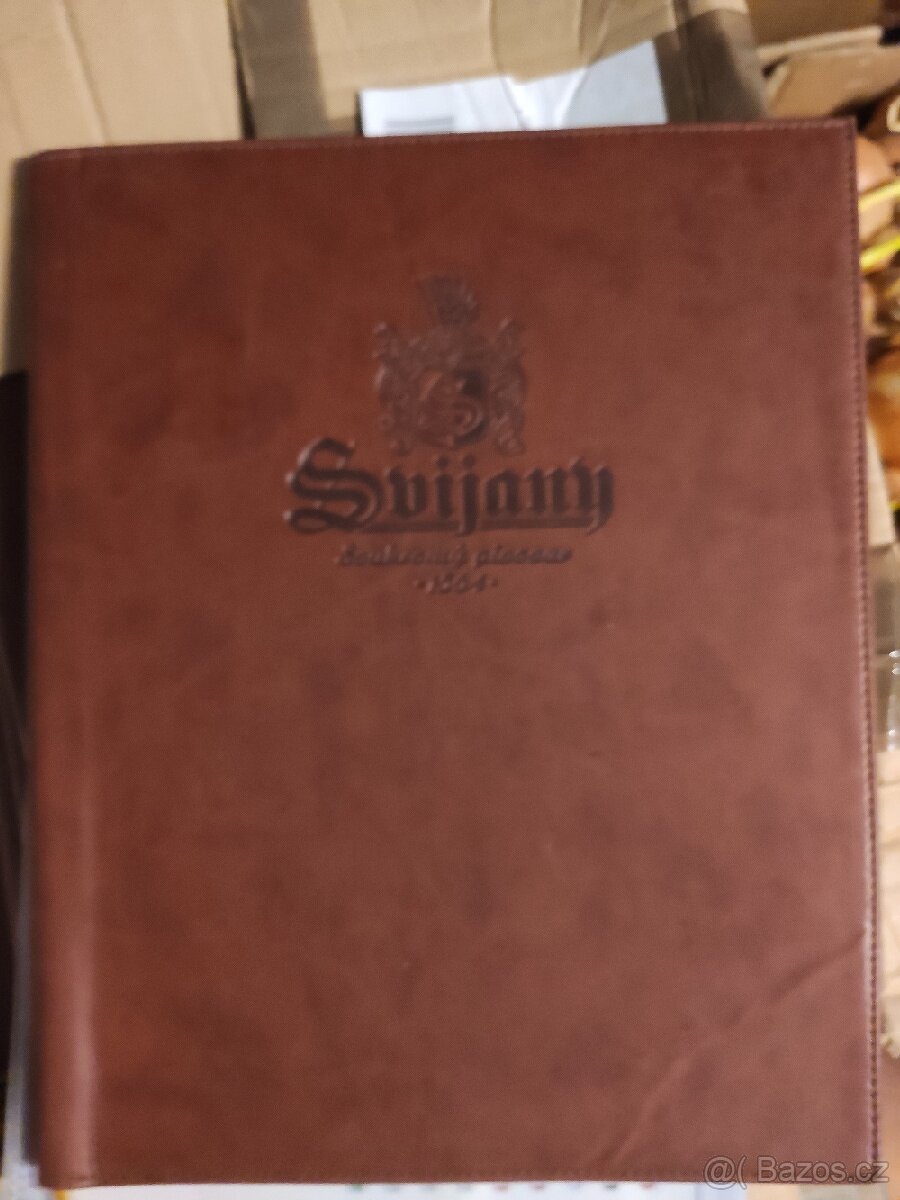 Kožené menu desky Svijany