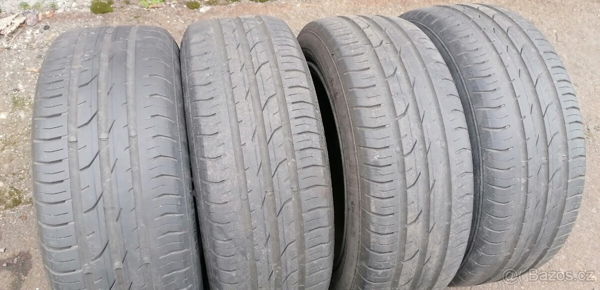 4ks letní pneu 185/55 15" cena za 4ks, Stav 50%