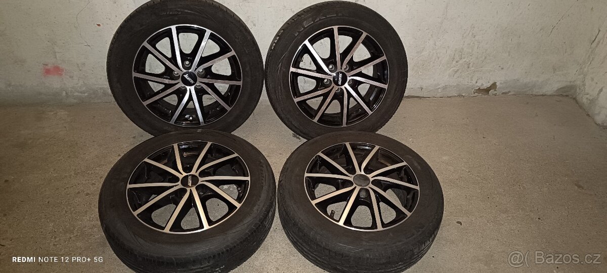 Alu kola R15 5x100 na letních gumách
