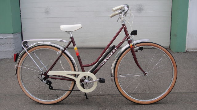 Peugeot, 1987, nádherné dámské kolo, vínová perleť