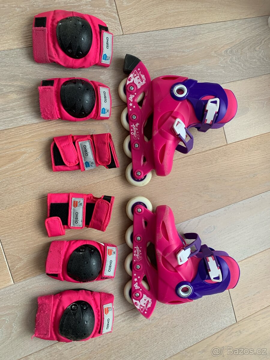 Detske koleckove brusle Oxelo 30-32 Decathlon+ chranice 2XS