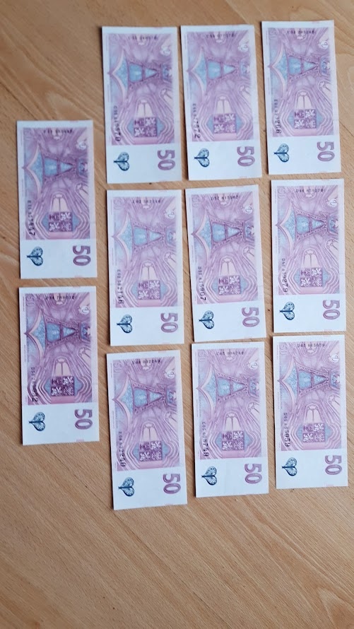 bankovky CR 50 Kc nepouzite kategorie N