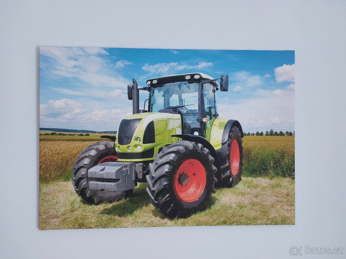 Traktor na plátně