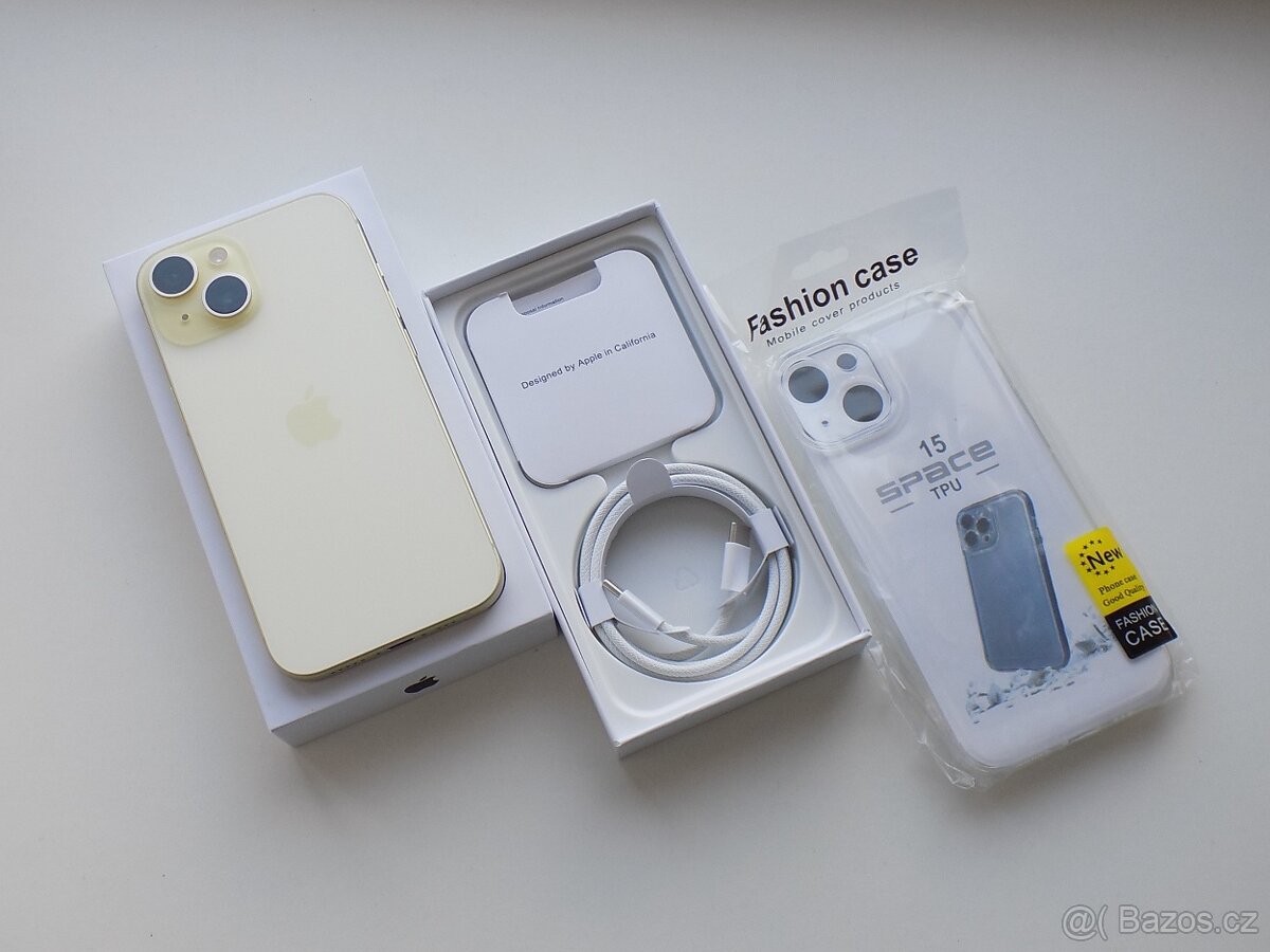 Apple iPhone 15 128GB Žlutý - ZÁRUKA - 100% BATERIE
