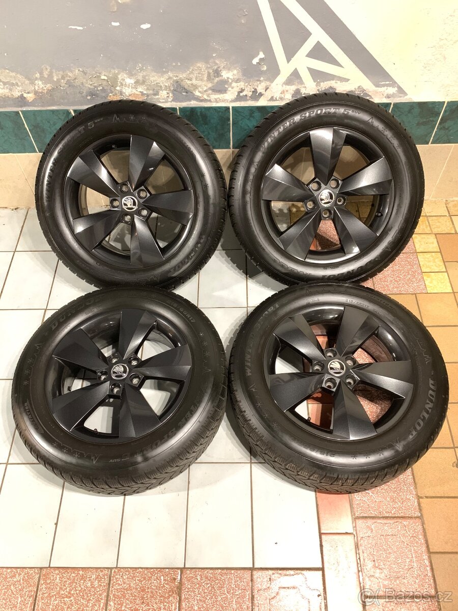 Alu kola Škoda R17 5X112 ZIMNÍ PNEU 215/65 R17 KODIAQ