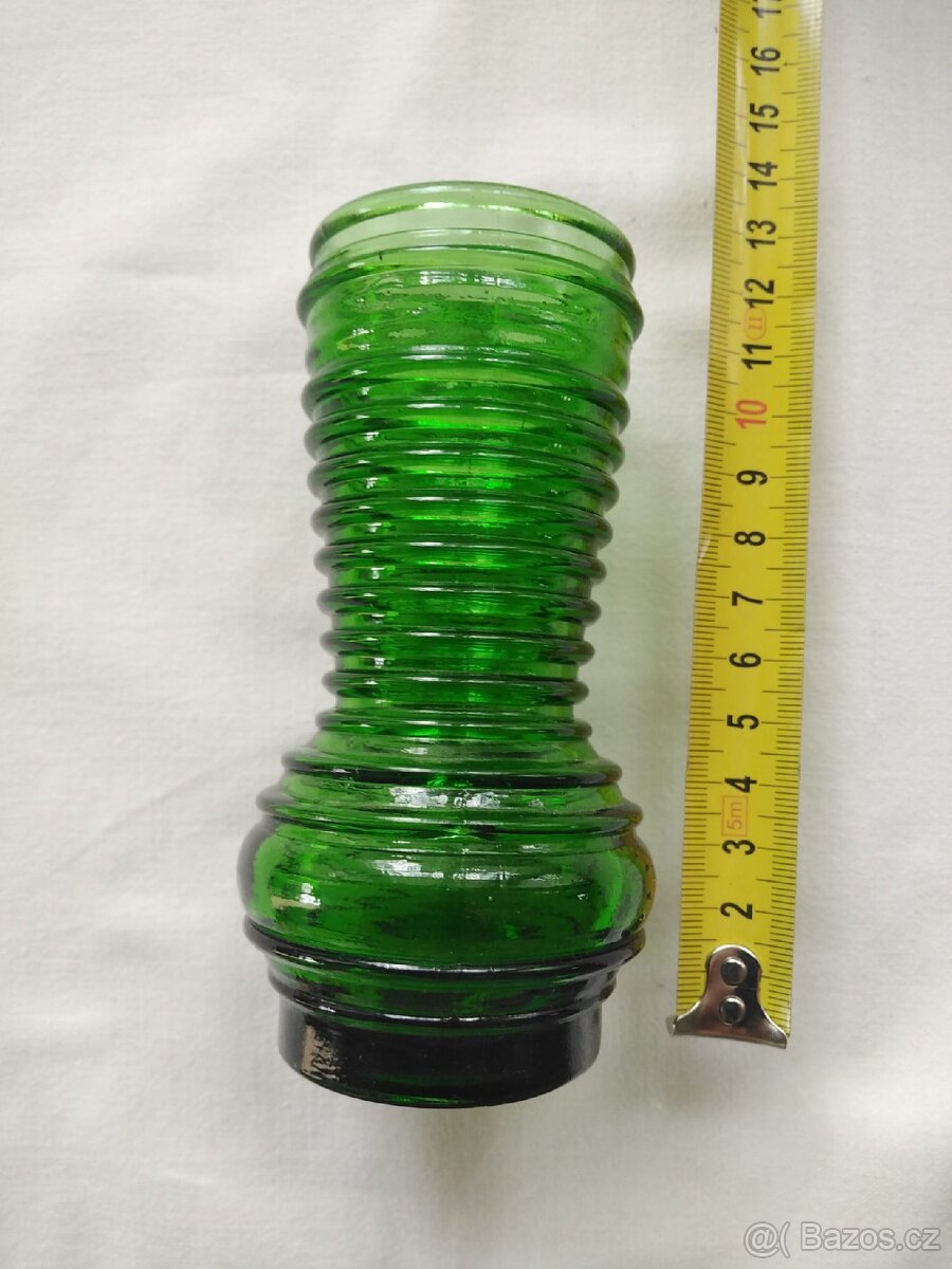 Retro designerská skleněná váza malá