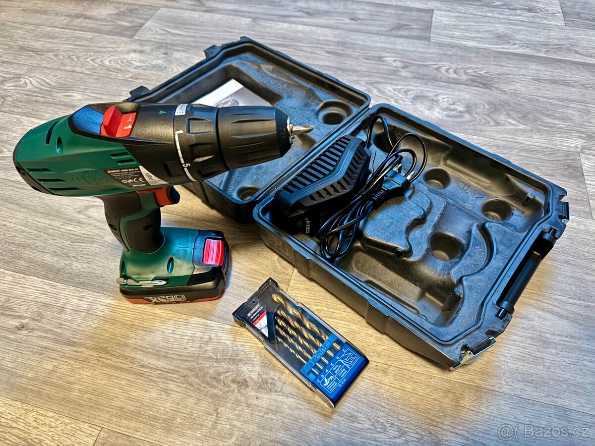 Aku šroubovák / vrtačka Parkside PABS 20-Li A1 s vrtáky