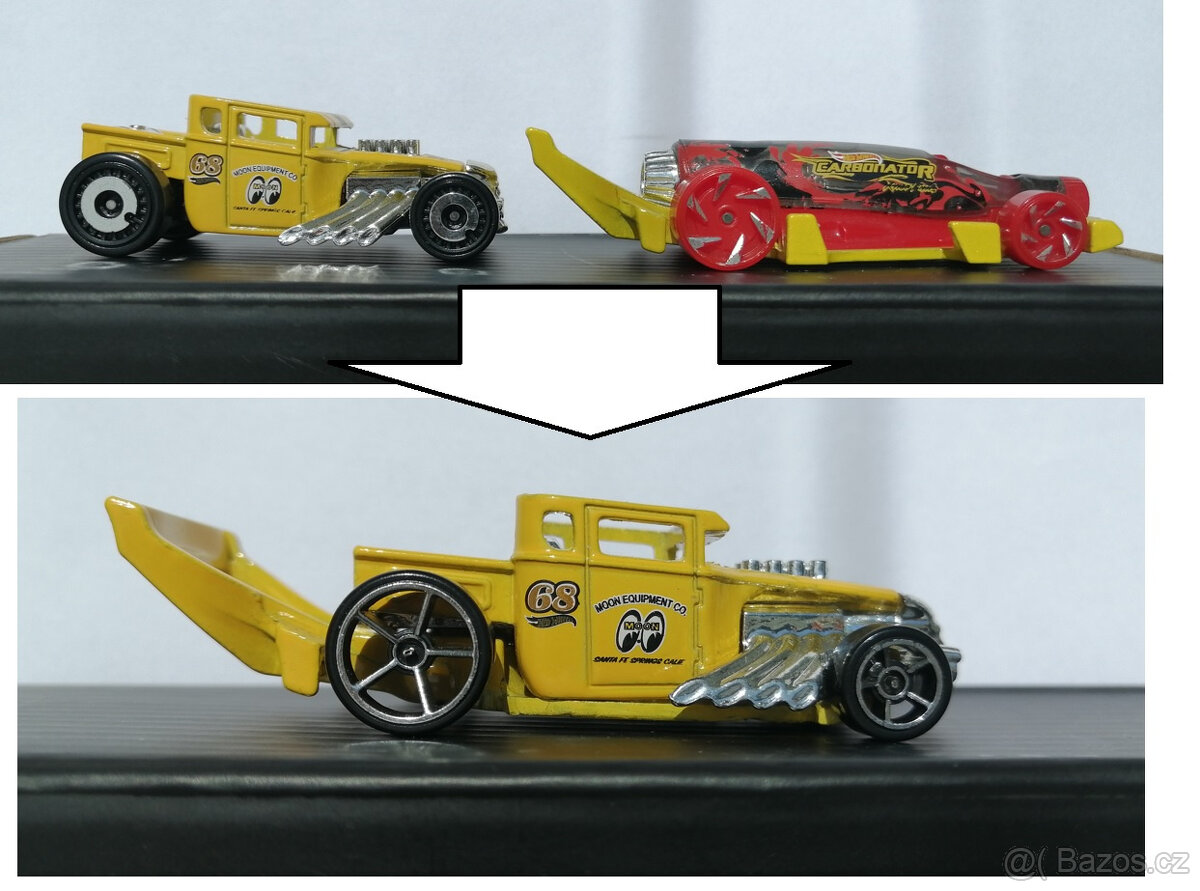 autíčko hot wheels Bone Shaker - otvírák na láhve