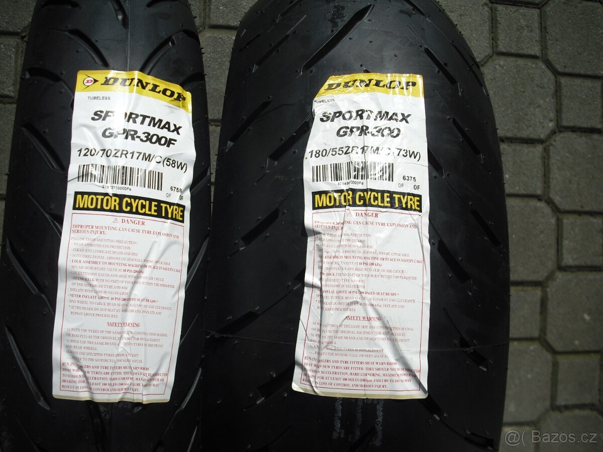 DUNLOP SPORTMAX GPR 300 180/55ZR17--120/70ZR17