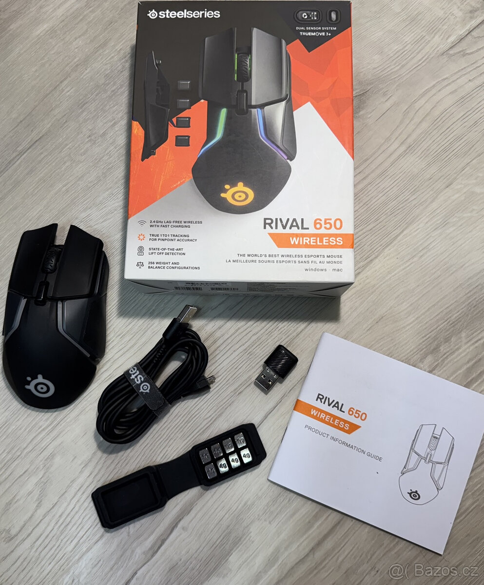 Herní myš SteelSeries Rival 650 Wireless