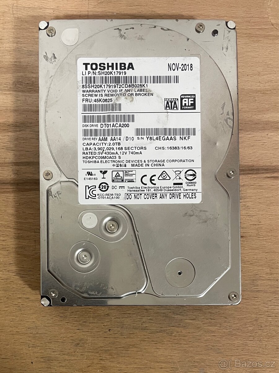 Disk - Toshiba 2TB HDD SATA