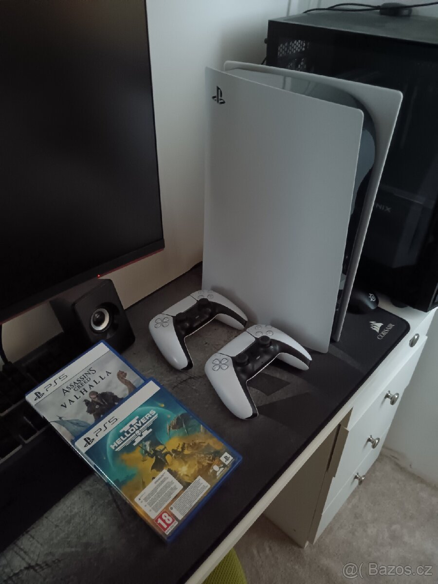 PlayStation 5 s mechanikou + 2x Dualsence + 2 hry
