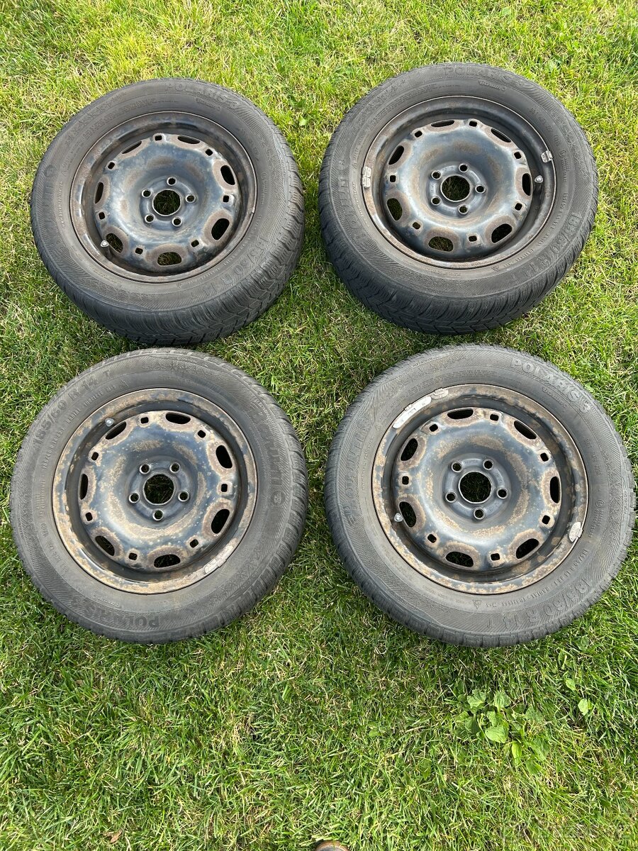 Plechové disky + pneu Barum Polaris 3