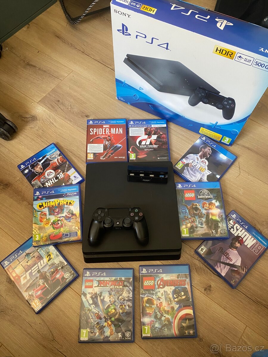 PlayStation 4 Slim 500GB + 10 her