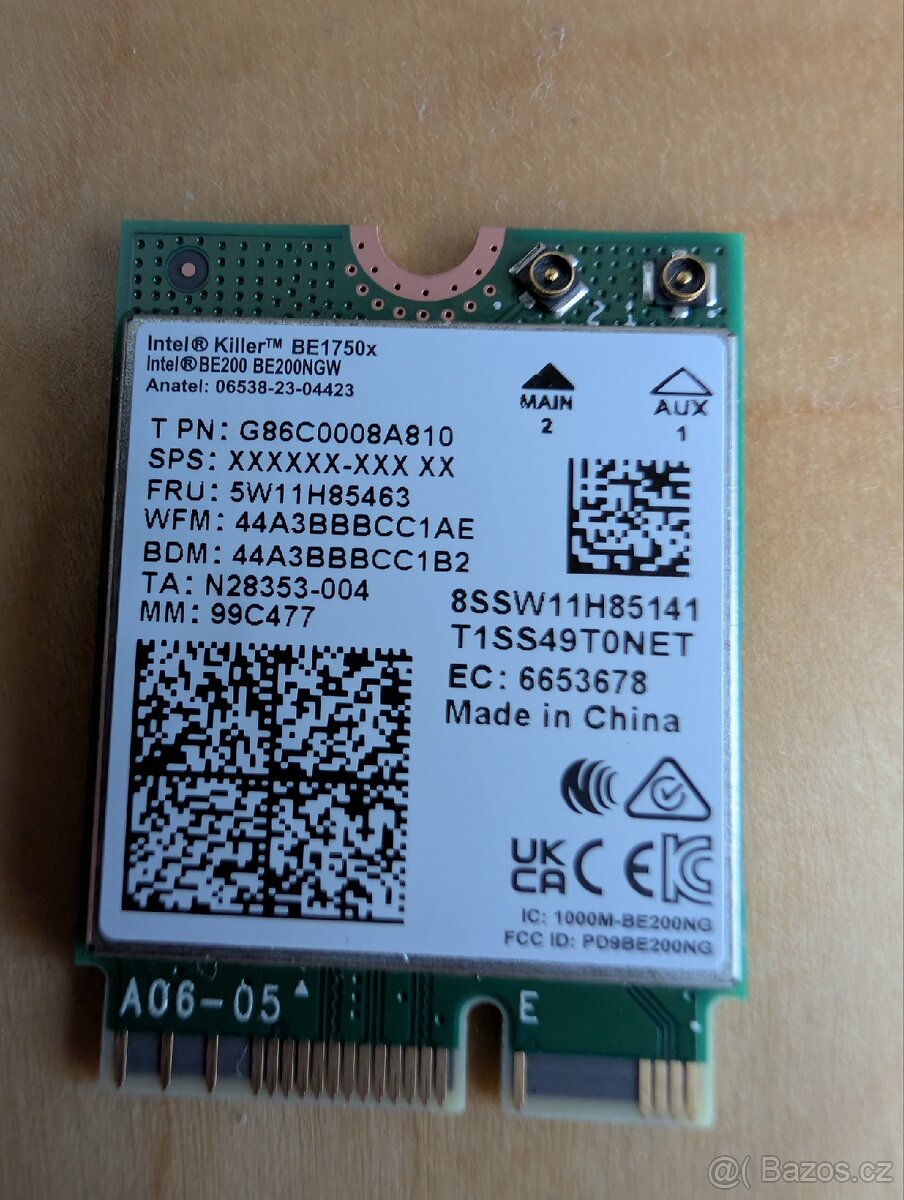 WiFi karta Intel Killer BE1750x