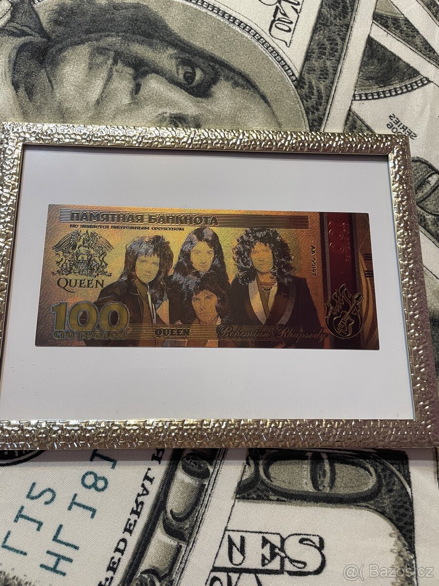 Zlatá bankovka Queen