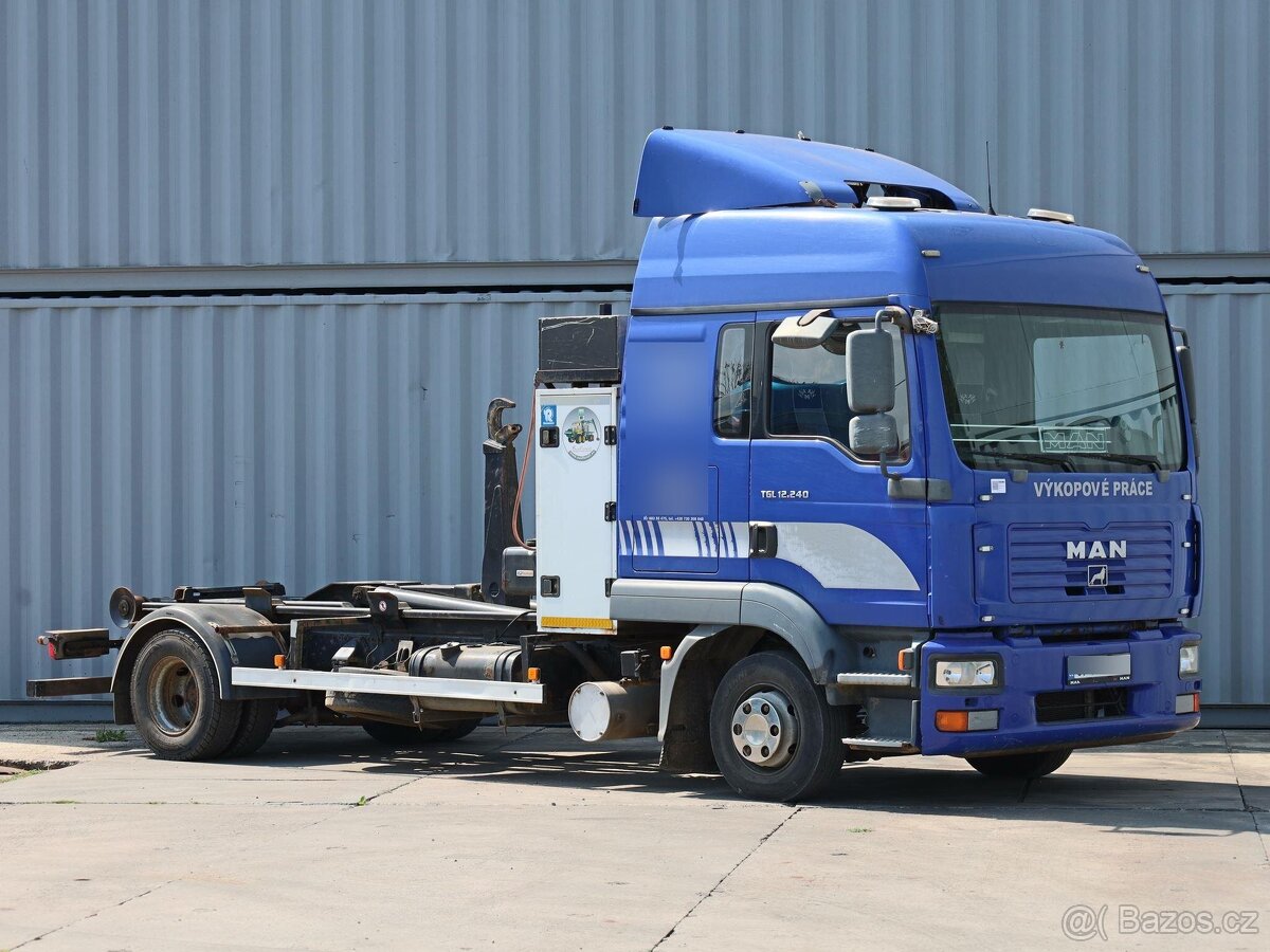 MAN TGL 12.240, VÝŠKA HÁKU 100 cm, GO MOTORU, NOVÁ SPOJKA, V