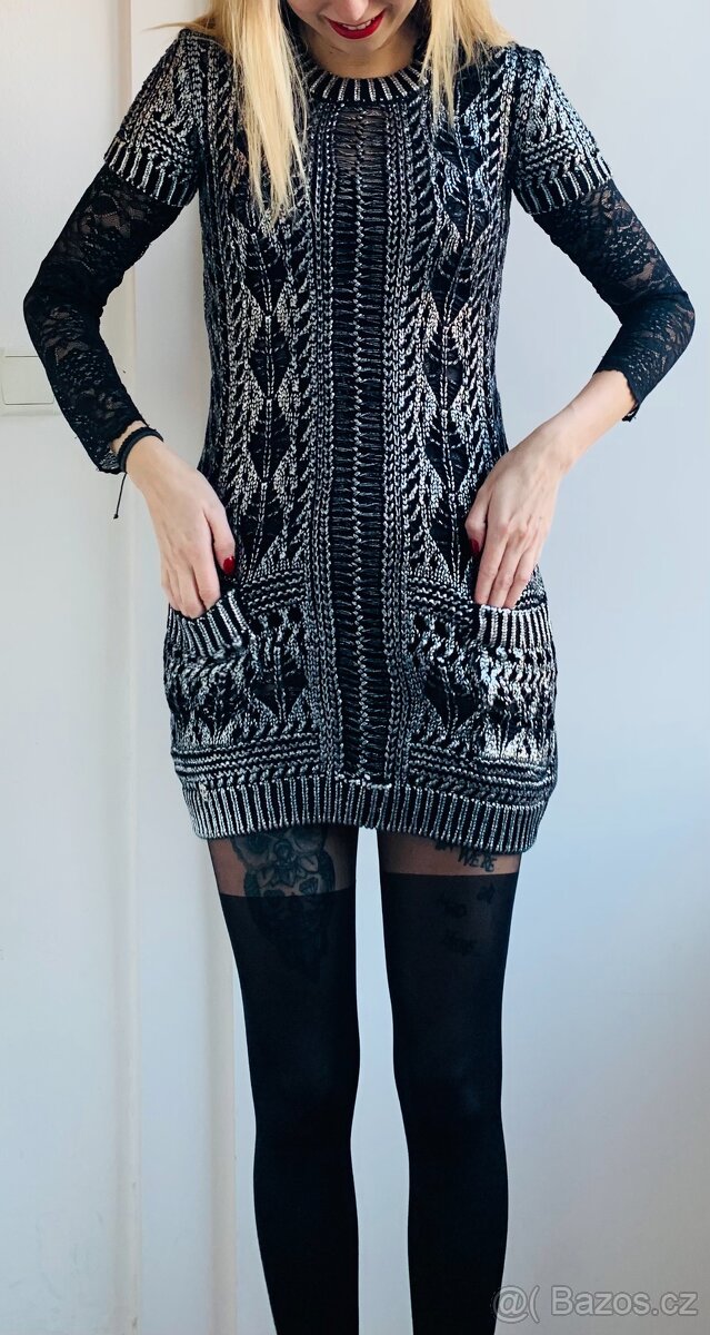 Úpletové šaty Philipp Plein Vel. XS