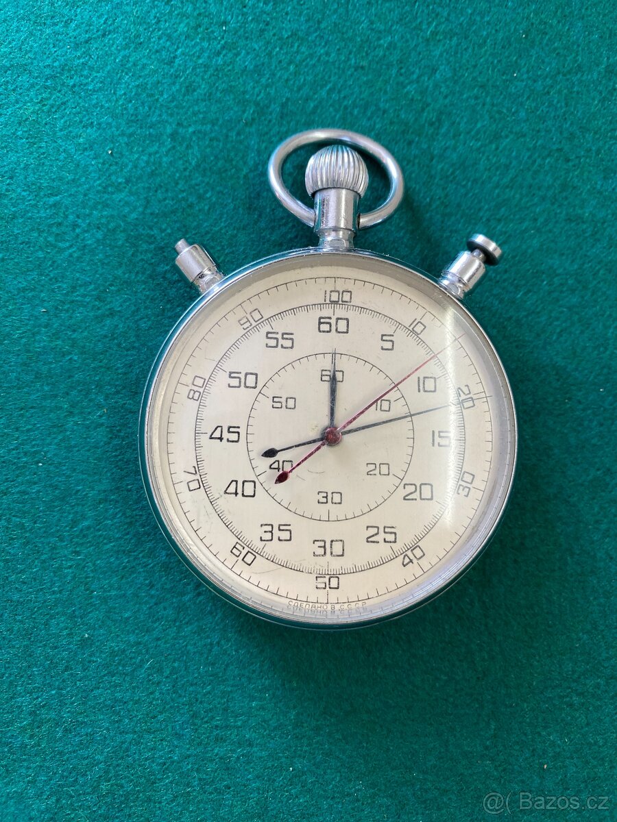 stopky staré ruské stopky retro velké kovové hodinky