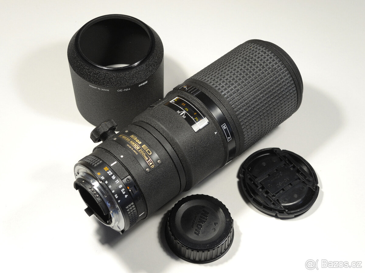 Prodám makroobjektiv Nikon Nikkor AF 200/4D ED - REZERVACE