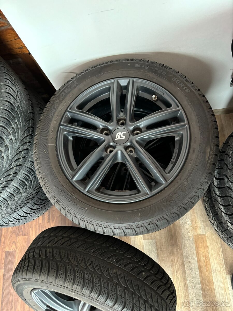 ALU kola 6,5x16ET50 + Pneu zimní 205/55R16