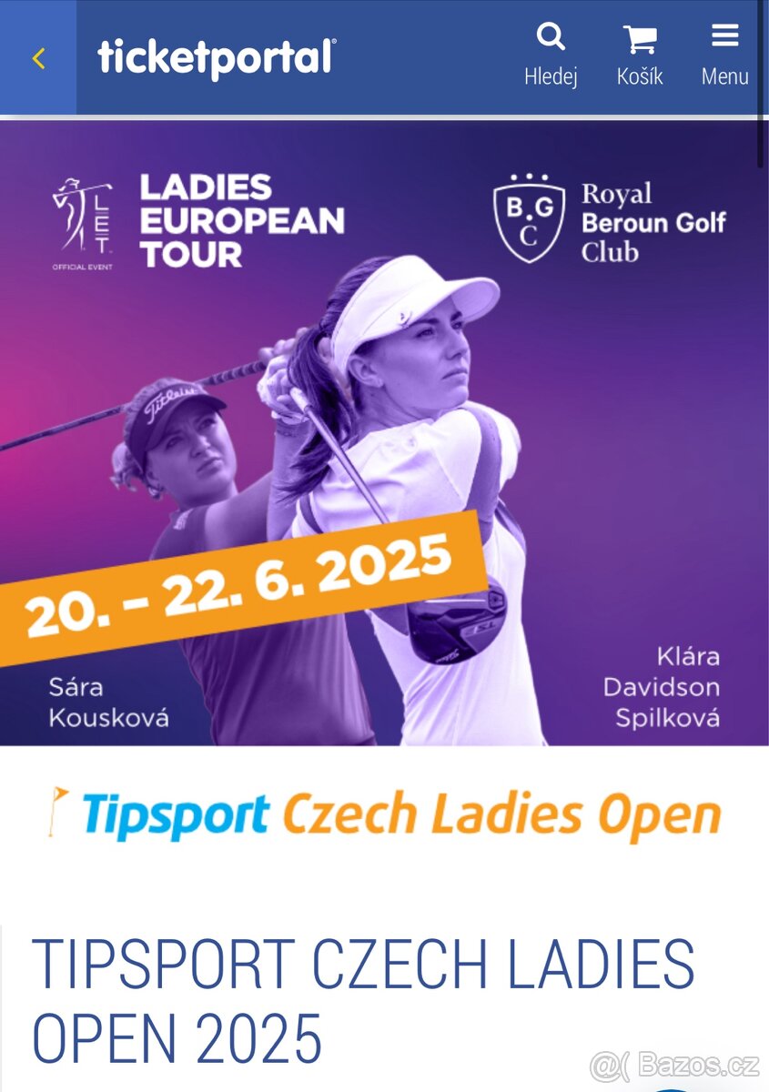 Czech Ladies Open 2025 vstupenky VIP