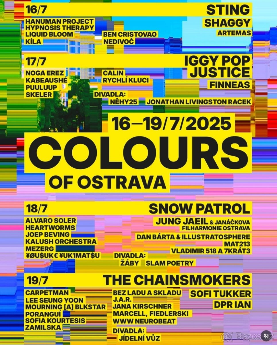 Colours of Ostrava 1 vstupenka - osobní předání