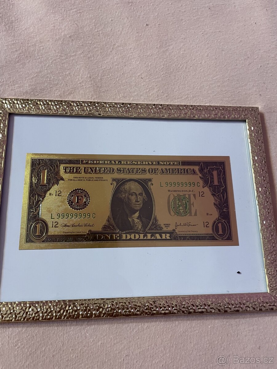 Zlatá bankovka 100 $