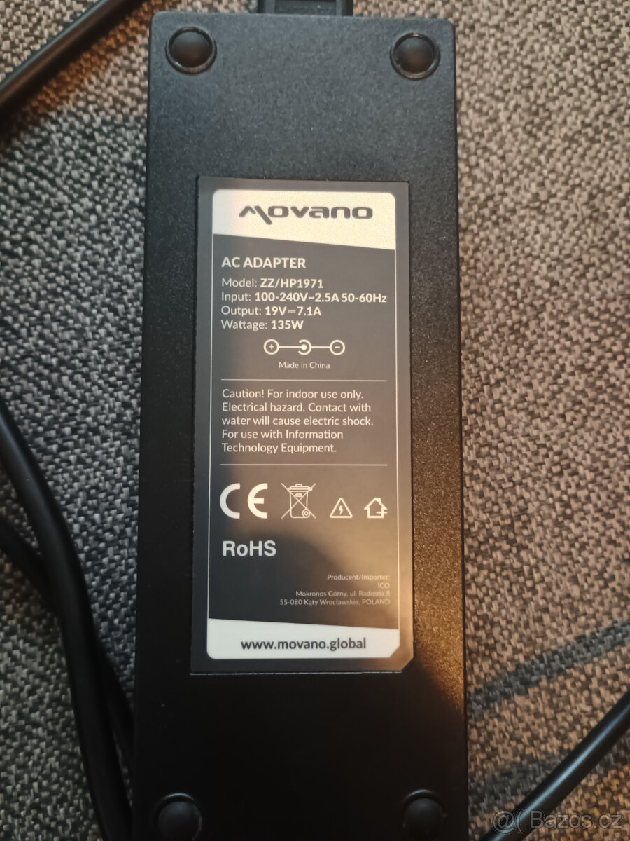 Napájecí adaptér Movano 135W (19V 7.1A) – vhodný pro HP