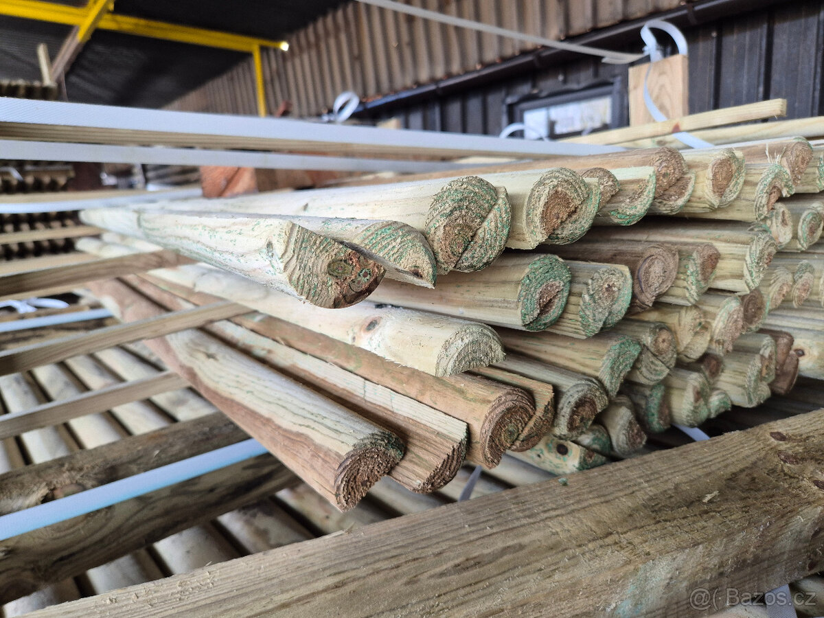 Dřevěná palisáda Kulatá impregnovaná