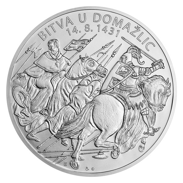 Stříbrná medaile 10 oz Bitva u Domažlic stand