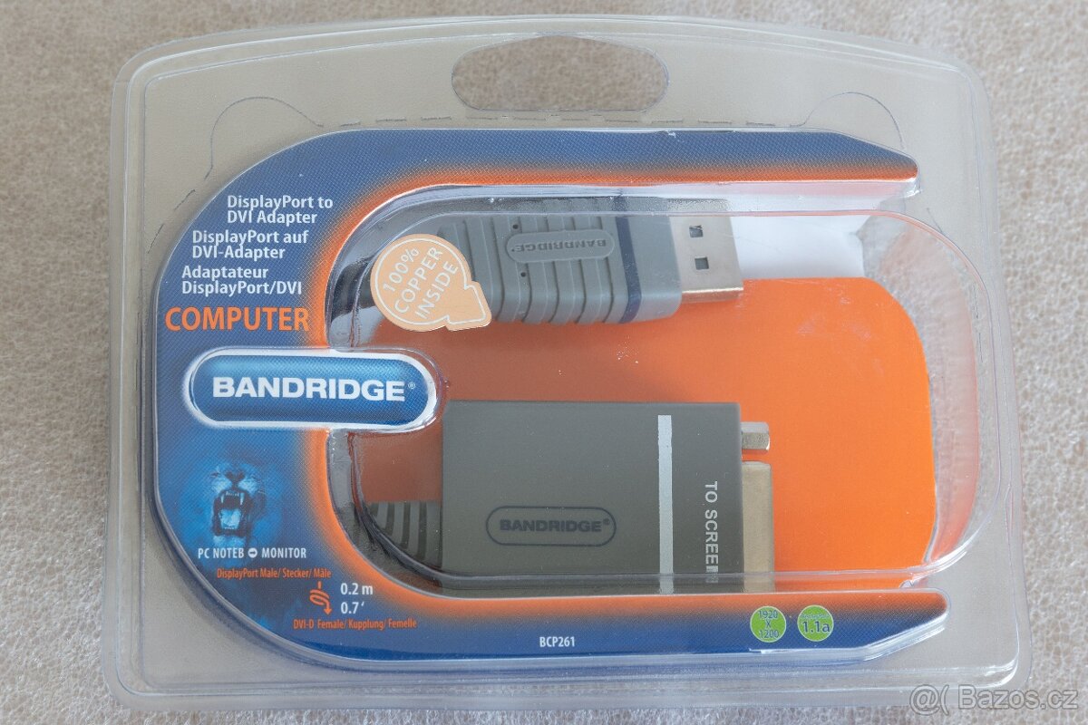 Bandridge DisplayPort to DVI adapter
