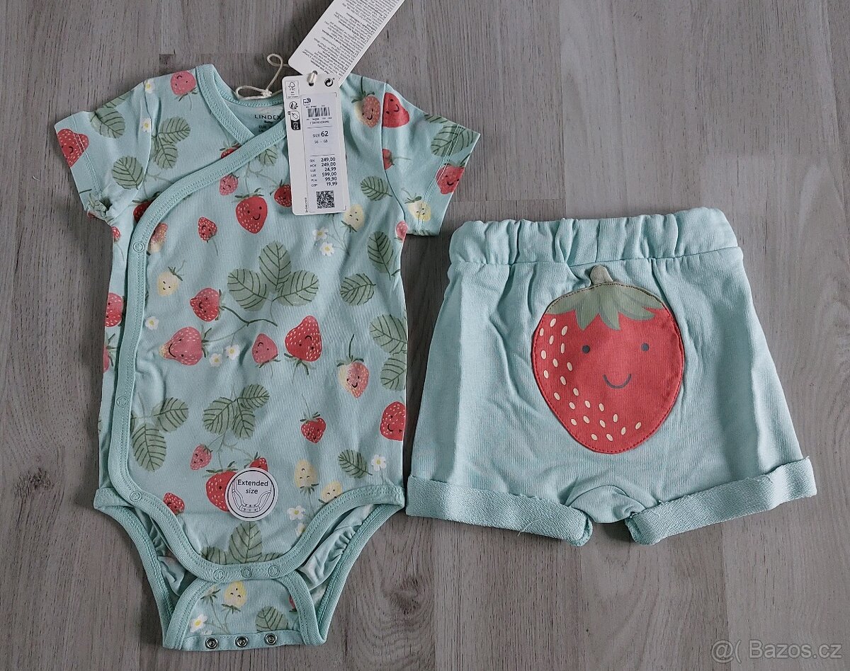 Set jahody nebo zmrzliny vel. 56 nebo 62 - nové Lindex